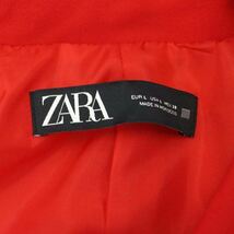 ザラ ZARA ラウンドカラー ショートジャケット 総裏地 金ボタン ダブルボタン USA L 赤 レッド /CX ■OS レディース_画像3