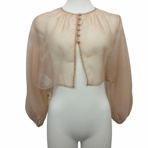  unused goods Dress Terior DRESSTERIOR tag attaching cardigan see-through .. feeling 36 approximately S-M pink #WY 0312 lady's 