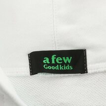 A FEW GOOD KIDS アフューグッドキッズ ZIPパーカー ワッペン M 白 ホワイト 緑 グリーン /AN34 メンズ_画像3