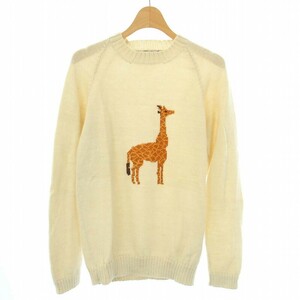 o Roo roOruro вязаный свитер альпака жираф длинный рукав XS белый слоновая кость бежевый /TK мужской 