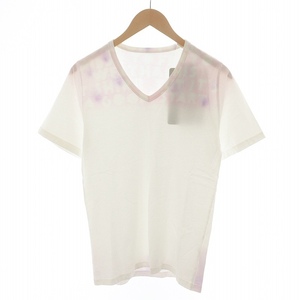 メゾンマルジェラ Maison Margiela Tシャツ カットソー 半袖 コットン S ピンク 白 ホワイト S30GJ0007 /AN34 ■GY33 メンズ