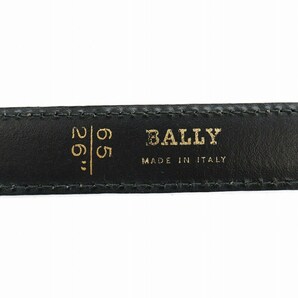 バリー BALLY ベルト ロゴ スエード ゴールド金具 65/26 青 ブルー ■GY11 /MQ レディースの画像4