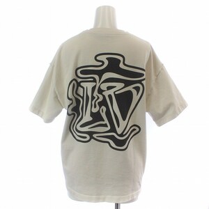 ルイヴィトン LOUIS VUITTON 19AW LV スモーク プリンテッド Tシャツ カットソー 半袖 クルーネック S 白 ホワイト RM192NPL