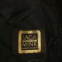 サガミンク SAGA MINK 金サガ ファーコート 毛皮 ミンクファー ミドル L 茶 ブラウン /AQ ■GY13 レディース_画像4