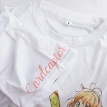 未使用品 カードキャプターさくら こもれびアート Tシャツ カットソー 半袖 クルーネック 白 ホワイト L メンズ_画像3