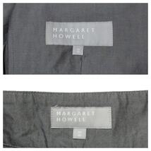 マーガレットハウエル 美品 タグ付 スカートスーツ セットアップ テーラード ジャケット 1B 3 L相当 グレー IBO47_画像9