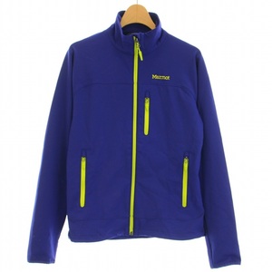  Marmot MARMOT jersey outer stand-up collar Zip up stretch Logo embroidery S blue blue /BB men's 