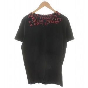 メゾンマルジェラ Maison Margiela 19AW エイズT チャリティ Tシャツ カットソー 半袖 M 黒 ブラック 赤