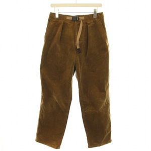 グラミチ GRAMICCI ORIGINAL FREEDOM コーデュロイプリーツパンツ CORDUROY PLEATED PANT クライミング タック ベルト L 茶 G2FW-P007