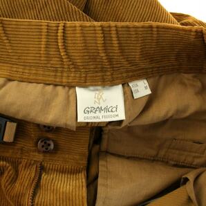 グラミチ GRAMICCI ORIGINAL FREEDOM コーデュロイプリーツパンツ CORDUROY PLEATED PANT クライミング タック ベルト L 茶 G2FW-P007の画像3