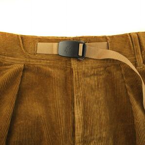 グラミチ GRAMICCI ORIGINAL FREEDOM コーデュロイプリーツパンツ CORDUROY PLEATED PANT クライミング タック ベルト L 茶 G2FW-P007の画像4