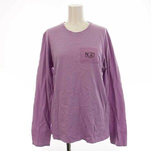 nmero Vent u-noN°21 T-shirt cut and sewn long T long sleeve silk .40 M purple purple /KQ lady's 