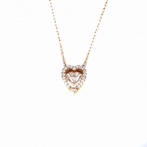 スワロフスキー SWAROVSKI ネックレス ペンダント ハートモチーフ クリスタル イエローゴールド /YI8 レディース