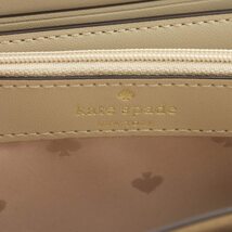 ケイトスペード KATE SPADE 22AW 長財布 ウォレット ラウンドファスナー レザー ロゴ ベージュ wlr00402 /MQ レディース_画像4