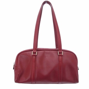  Agnes B agnes b. ручная сумочка кожа Logo раунд серебряный металлические принадлежности красный красный сумка #GY11 женский 