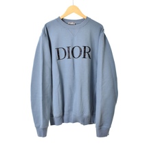 ディオールオム Dior HOMME 21AW ピータードイグ PETER DOIG コラボ ロゴ トレーナー スウェット プルオーバー M 青 143J687A0531 ■GY20_画像1