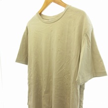 エッセンロートレアモン 美品 コットン ラウンド Tシャツ カットソー 半袖 ベージュ 38 約M ■122 メンズ_画像6