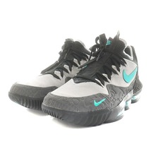 未使用品 ナイキ NIKE × atmos アトモス LeBron 16 Clear Jade スニーカー シューズ US10 28.0cm グレー 黒_画像2