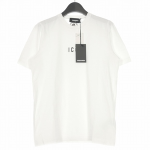 ディースクエアード DSQUARED2 22SS Icon Mini Logo クルーネックTシャツ カットソー 半袖 M ホワイト 白 S80GC0009 国内正規 レディース