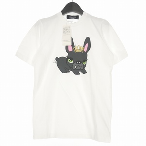 ディースクエアード DSQUARED2 22SS ドッグプリント Tシャツ カットソー 半袖 XXS ホワイト 白 S80GC0039 国内正規 レディース