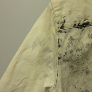 ステラマッカートニー STELLA McCARTNEY ケミカルウォッシュ シャツジャケット ブルゾン イタリア製 総柄 白 ホワイト 44 約XLサイズ STKの画像6