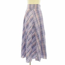 フレイアイディー FRAY I.D 美品 チェック フレアスカート ひざ丈 紫 パープル系 0 約XS ■122 レディース_画像1