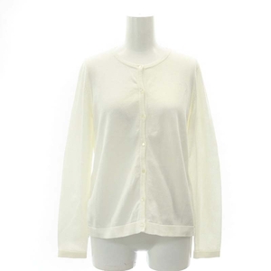  Anayi ANAYI race switch cardigan long sleeve knitted sweater cotton 38 M white white /YQ #OS lady's 
