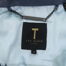 テッドベーカー TED BAKER ダウンコート フェイクファー ロング アウター フード 2 スモークブルー /MI ■OS レディース_画像3