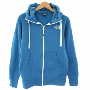 ザノースフェイス THE NORTH FACE Rearview FullZip Hoodie パーカー ジップアップ 長袖 ロゴ 裏起毛 S 水色 ライトブルー NT62130 メンズ