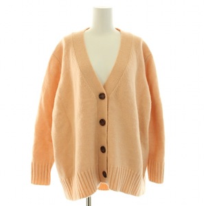 トラッゾドンナ Vneck loose cardigan Vネックルーズカーディガン ニット セーター 長袖 ウール混 アルパカ混 F ピンク 6218-422