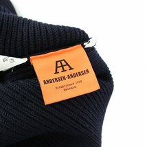 アンデルセンアンデルセン Andersen-Andersen 5G THE NAVY CREW NECK ニット セーター ハイネック リブ 長袖 XS 紺 ネイビー レディース_画像5