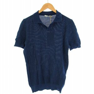 未使用品 チルコロ1901 CIRCOLO1901 ポロシャツ 半袖 コットン S インディゴ 青 ブルー /TK メンズ