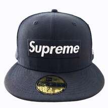 未使用品 シュプリーム SUPREME New Era Box Logo Mesh Back Black 22SS コラボ ボックスロゴ メッシュキャップ 帽子 G2703132022 ブラック_画像2