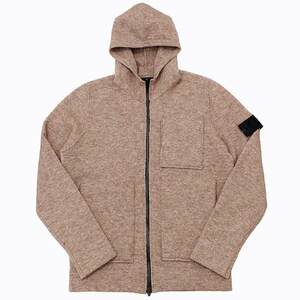 ストーンアイランド STONE ISLAND ダブルジップパーカー フーディ スウェット トレーナー ウール 腕章 ワッペン アルパカ混 6919505A3 ベー