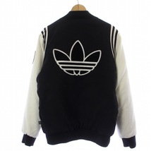 adidas originals ワッペン スタジアム ジャケット Wappen Stadium JKT スタジャン ブルゾン ロゴ L ブラック ホワイト M33846_画像2