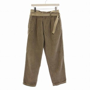 メゾンエウレカ MAISON EUREKA 070 VINTAGE REWORK CHINOS corduroy リメイクチノパン コーデュロイ パンツ S ベージュ /YM レディース