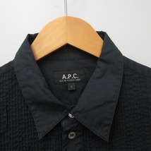 アーペーセー A.P.C. ドレスシャツ フォーマル 長袖 黒 ブラック 1 約S-Mサイズ 0313 レディース_画像6