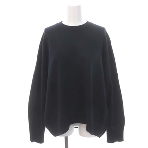 チノ CINOH PLATING OVERSIZE CREW NECK KNIT ニット セーター オーバーサイズ ウール 長袖 38 紺 ネイビー /HS ■OS レディース