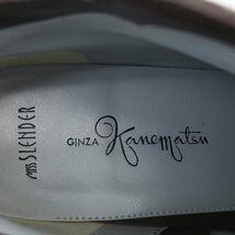 銀座かねまつ GINZA Kanematsu ブーツ ショート ハイヒール ベルテッド スエード 24.5cm グレー /YO2 レディース_画像5