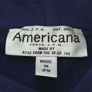 アメリカーナ AMERICANA サイドジップHOODIEパーカー ドゥーズィエムクラス取扱い プルオーバー 長袖 裏起毛 青 ブルーの画像3