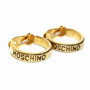 モスキーノ MOSCHINO イヤリング 両耳用 ロゴ イエローゴールド色 /YI9 レディース