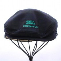 未使用品 バーバリーズ Burberrys ハンチングキャップ 帽子 ロゴ刺繍 チェック柄 ブラックウォッチ L 緑 グリーン 黒 BFK10-404-28_画像3
