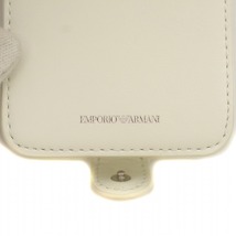 エンポリオアルマーニ EMPORIO ARMANI 21SS ミニショルダーバッグ ポーチ ポシェット クロコ型押し レザー 白 ホワイト ■GY18_画像5