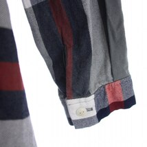 ビームスボーイ BEAMS BOY EXCLUSIVE FABRIC ビッグタータン シャツ ワンピース 長袖 ロング チェック F グレー 赤 レディース_画像6