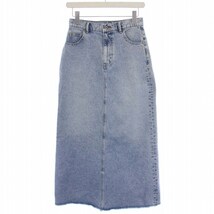 スローブ イエナ SLOBE IENA 21SS LE DENIM タイトロングデニムスカート ジップフライ 36 S インディゴ 21060912722110 レディース_画像1