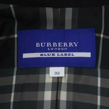 バーバリーブルーレーベル BURBERRY BLUE LABEL テーラードジャケット シングル 38 黒 ブラック /DF ■OS レディース_画像3