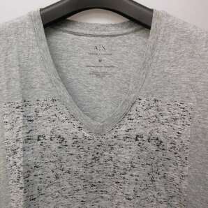 アルマーニエクスチェンジ A/X ARMANI EXCHANGE Tシャツ カットソー 総柄 Vネック 半袖 グレー M ■SH 0319 ■023 メンズの画像3