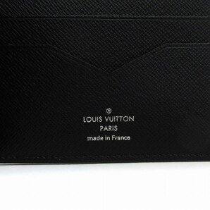 ルイヴィトン LOUIS VUITTON 美品 タイガ ポルトフォイユ パンス マネークリップ 財布 M62978 カードケース 黒 ブラック メンズの画像6