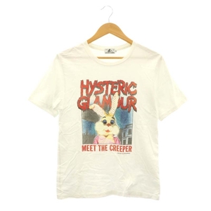 ヒステリックグラマー HYSTERIC GLAMOUR SCREAM BUNNY pt Tシャツ カットソー 半袖 プリント コットン S 白 マルチカラー