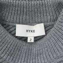 ハイク HYKE RIB CREWNECK SWEATER ニット セーター 長袖 2 グレー 11147 /HK ■OS レディース_画像3